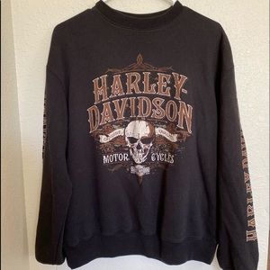 Harley Davidson Crew Neck Skull Sweatshirt M